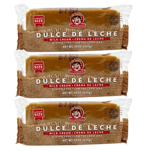 Dulce de Leche La Cubanita Milk Cream 15 oz Pack of 3